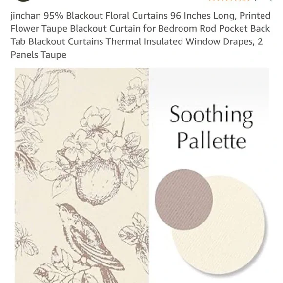 Amazon Blackout/thermal insulated drapes- set of 10 panels - Picture 4 of 6